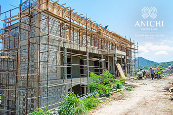 Ход строительства Anichi Resort & Spa от 3 июля 2020: высота здания 1