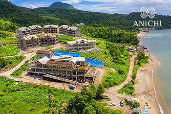 Ход строительства Anichi Resort & Spa от 24 августа 2020: вид с севера на строительную площадку