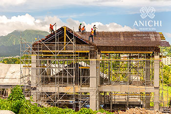 Ход строительства Anichi Resort & Spa от 24 августа 2020: работа над крышей здания D
