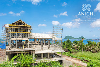 September 23, 2020 Construction Update: Building D with view to the Caribbean Sea