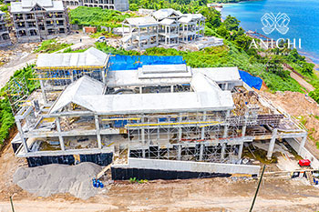 Ход строительства Anichi Resort & Spa от 23 сентября 2020: вид с воздуха на здание D