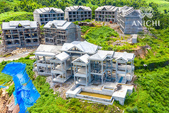 Ход строительства Anichi Resort & Spa от 24 августа 2020: вид с воздуха на здание 3