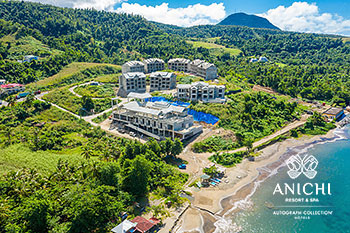 Ход строительства Anichi Resort & Spa на декабрь 2020 года: вид с воздуха на доминиканский курорт