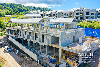 Ход строительства Anichi Resort & Spa на декабрь 2020 года: вид с воздуха на здание D