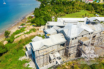 Ход строительства Anichi Resort & Spa на декабрь 2020 года: здание 3 с видом на Карибское море