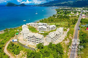 Ход строительства Anichi Resort & Spa на декабрь 2020 года: строительная площадка с видом на Карибское море