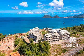 Ход строительства Anichi Resort & Spa за март 2021: вид с воздуха на север Доминики