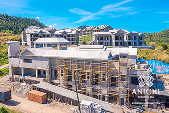 Ход строительства Anichi Resort & Spa за март 2021: вид с воздуха на здание D