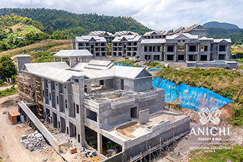 April 2021 Construction Update of Anichi Resort & Spa: Aerial View of Building D