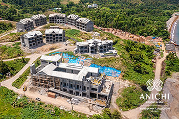 Ход строительства Anichi Resort & Spa за апрель 2021: вид с воздуха на курорт