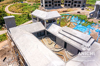 Ход строительства Anichi Resort & Spa за апрель 2021: крыша здания D