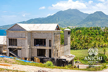 Ход строительства Anichi Resort & Spa за май 2021: здание D с видом на горы