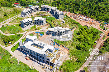 June 2021 Construction Update of Anichi Resort & Spa: Aerial View of the Construction Site