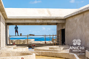 Ход строительства Anichi Resort & Spa за июнь 2021: вид на море со здания D