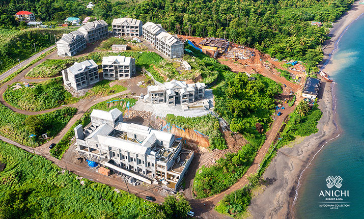 Ход строительства Anichi Resort & Spa за июль 2021
