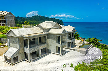 Ход строительства Anichi Resort & Spa за август 2021: здание 3 и Карибское море