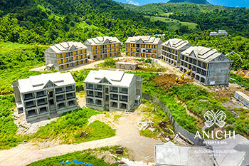 Ход строительства Anichi Resort & Spa за август 2021: здание 1 и 2