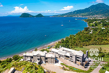 September 2021 Construction Update of Anichi Resort & Spa: Aerial View of the Picard Beach in Dominica