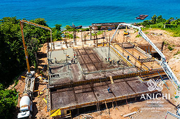 September 2021 Construction Update of Anichi Resort & Spa: Block A with the Caribbean Sea View