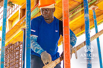 September 2021 Construction Update of Anichi Resort & Spa: Construction Worker