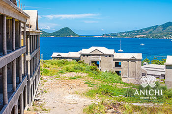 October 2021 Construction Update of Anichi Resort & Spa: Building 3 overlooking the Caribbean Sea