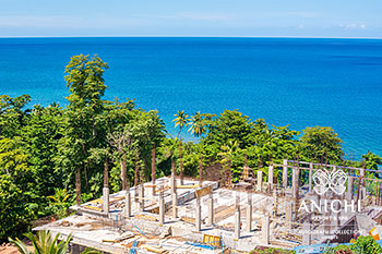 October 2021 Construction Update of Anichi Resort & Spa: Block A with the Caribbean Sea View
