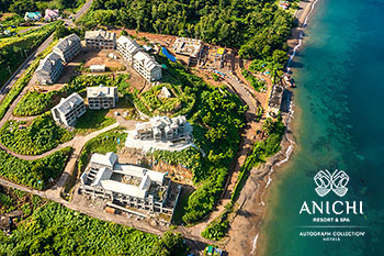 Ход строительства Anichi Resort & Spa за октябрь 2021: вид с воздуха на строительную площадку