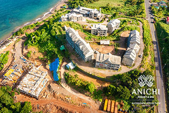 Ход строительства Anichi Resort & Spa за октябрь 2021: вид с воздуха на север