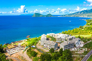 November 2021 Construction Update of Anichi Resort & Spa: Aerial View of the Caribbean Sea