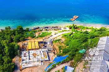 November 2021 Construction Update of Anichi Resort & Spa: Aerial View of Block A