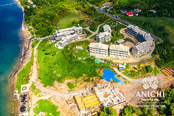 Ход строительства Anichi Resort & Spa за ноябрь 2021: вид с воздуха на север