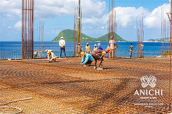 Ход строительства Anichi Resort & Spa за декабрь 2021: рабочие на стройке