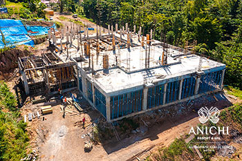 January 2022 Construction Update of Anichi Resort & Spa: Aerial View of Block A