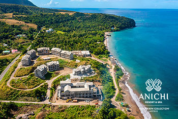 Ход строительства Anichi Resort & Spa за январь 2022: вид с воздуха на строительную площадку