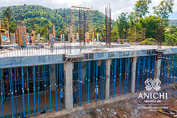 Ход строительства Anichi Resort & Spa за январь 2022: блок A