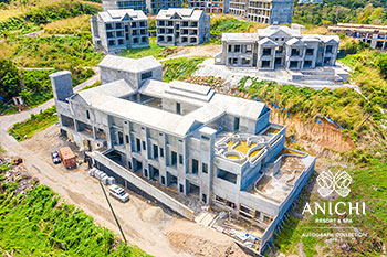 February 2022 Construction Update of Anichi Resort & Spa: Aerial View of the Building D