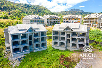 Ход строительства Anichi Resort & Spa за февраль 2022: здания 1 и 2