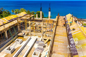 Ход строительства Anichi Resort & Spa за февраль 2022: входное здание