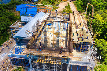 Ход строительства Anichi Resort & Spa за апрель 2022: входное здание