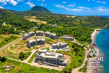 Ход строительства Anichi Resort & Spa за апрель 2022: вид с воздуха на строительную площадку