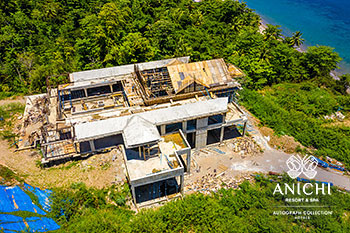 May 2022 Construction Update of Anichi Resort & Spa: Aerial View of Block A