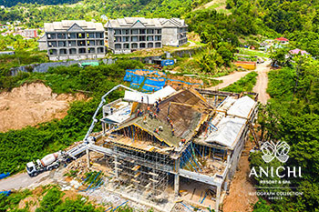 June 2022 Construction Update of Anichi Resort & Spa: Construction of the Entrance Block