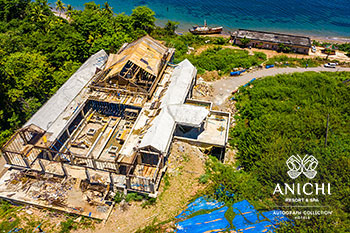 Ход строительства Anichi Resort & Spa за май 2022: блок A с видом на море