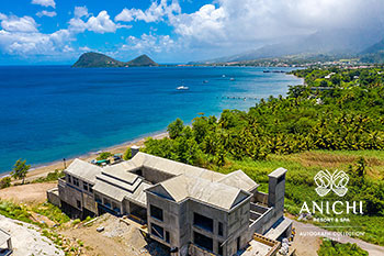 Ход строительства Anichi Resort & Spa за май 2022: здание D с видом на Карибское море