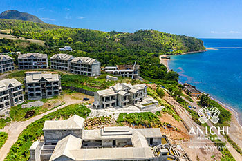 Ход строительства Anichi Resort & Spa за июнь 2022: здание 3 с видом на Карибское море