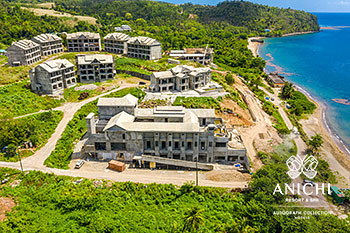 Ход строительства Anichi Resort & Spa за июнь 2022: здание D с видом на Карибское море
