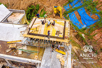 Ход строительства Anichi Resort & Spa за июль 2022: входное здание
