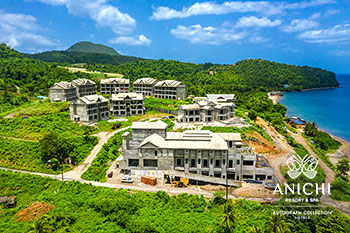 Ход строительства Anichi Resort & Spa за июль 2022: здания с видом на Карибское море