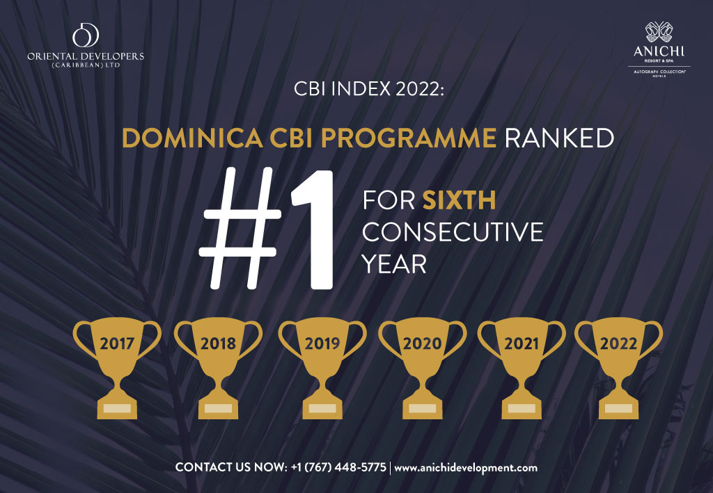 CBI Index 2022: Dominica CBI Programme Ranked #1 for Sixth Consecutive Year