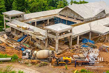 September 2022 Construction Update of Anichi Resort & Spa: Construction of the Entrance Block